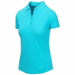 Greg Norman Women's Short Sleeve Protek Micro Pique Polo -Golf Sales Store greg norman womens short sleeve protek micro pique polo aqua 01 93894.1633463944