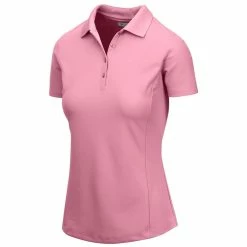 Greg Norman Women's Short Sleeve Protek Micro Pique Polo -Golf Sales Store greg norman womens short sleeve protek micro pique polo pink sky 01 32409.1633463944