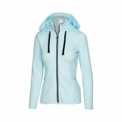 Greg Norman Women's Sofia Jacket -Golf Sales Store greg norman womens sofia jacket pure aqua heather 01 12738.1644439030
