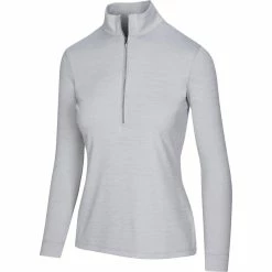 Greg Norman Women's Utility 1/2 Zip Mock -Golf Sales Store greg norman womens utility 1 2 zip mock shark grey heather 01 21378.1671482557