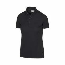 Greg Norman Women's Zip Polo -Golf Sales Store greg norman womens zip polo black 01 98535.1644418951