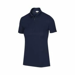 Greg Norman Women's Zip Polo -Golf Sales Store greg norman womens zip polo navy 01 56507.1644418951