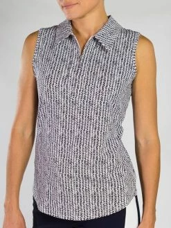 Jofit Sleeveless Polo - Herringbone