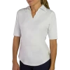 Jofit Scallop 1/2 Sleeve Polo - White -Golf Sales Store jofit 18388.1640897537