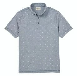 Linksoul Micro Fern Print Oxford Polo -Golf Sales Store linksoul micro fern print oxford polo river 01 86090.1676594322