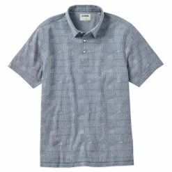 Linksoul Wave Print Oxford Polo -Golf Sales Store linksoul wave print oxford polo river 01 56630.1676595282