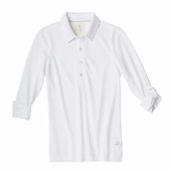 Linksoul Women's Roll Up Long Sleeve Polo -Golf Sales Store linksoul womens roll up long sleeve polo white 01 84848.1633458542