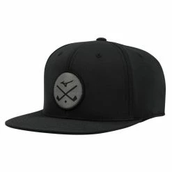Mizuno Crossed Clubs Snapback Hat -Golf Sales Store mizuno crossed clubs snapback hat black 01 63607.1671653725