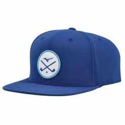 Mizuno Crossed Clubs Snapback Hat -Golf Sales Store mizuno crossed clubs snapback hat royal 01 20305.1673904001