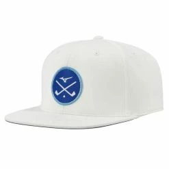 Mizuno Crossed Clubs Snapback Hat -Golf Sales Store mizuno crossed clubs snapback hat white 01 45000.1673903341