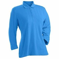 Nancy Lopez Grace 3/4 Sleeve Polo -Golf Sales Store nancy lopez grace 3 4 sleeve polo blue bird 01 76092.1633541344