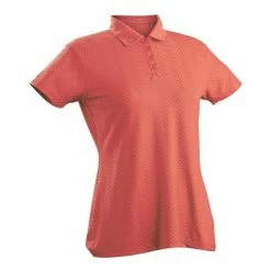 Nancy Lopez Grace Short Sleeve Polo -Golf Sales Store nancy lopez grace short sleeve polo tangerine 01 65761.1633540313