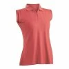 Nancy Lopez Grace Sleeveless Polo -Golf Sales Store nancy lopez grace sleeveless polo tangerine 01 17751.1633541705