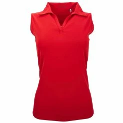 Nancy Lopez Legacy Sleeveless Polo -Golf Sales Store nancy lopez legacy sleeveless polo cherry 01 47404.1648051775