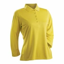 Nancy Lopez Luster 3/4 Sleeve Polo - Plus Size -Golf Sales Store nancy lopez luster 3 4 sleeve polo plus size amber 01 83608.1633459019