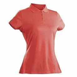 Nancy Lopez Luster Short Sleeve Polo -Golf Sales Store nancy lopez luster short sleeve polo tangerine 01 64677.1633466363