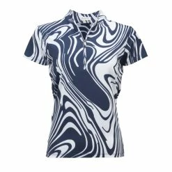 Nancy Lopez Rush Polo -Golf Sales Store nancy lopez rush polo navy 01 73851.1648052620