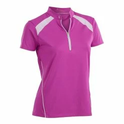 Nancy Lopez Sporty Short Sleeve Polo -Golf Sales Store nancy lopez sporty short sleeve polo hot pink white 01 32736.1633465913