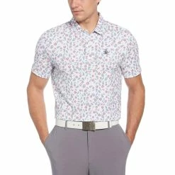 Original Penguin Whimsical Tropical Print Polo -Golf Sales Store original penguin whimsical tropical print polo bright white 01 96522.1652883632