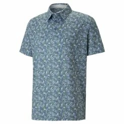 Puma Mattr Florals Polo -Golf Sales Store puma mattr florals polo evening sky dusty green 01 27451.1678825379