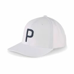 Puma P Hat -Golf Sales Store puma p hat white glow navy blazer 01 78236.1678809186