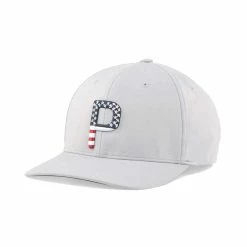 Puma Pars & Stripes P Snapback Hat -Golf Sales Store puma pars and stripes p snapback hat high rise 01 79565.1645027104