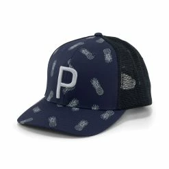 Puma Pineapple Trucker P Hat -Golf Sales Store puma pineapple trucker p hat navy blazer flat light gray 01 48947.1678814880
