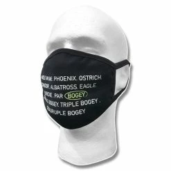 Golfio Washable Fashion Double Layer Fabric Face Mask - 3 Pack Assorted -Golf Sales Store ren2585 black 1 4 92607.1594313435