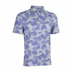 Straight Down Tropics Golf Polo -Golf Sales Store straight down tropics polo periwinkle 01 10871.1678909293