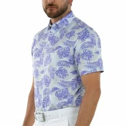 Straight Down Tropics Golf Polo -Golf Sales Store straight down tropics polo periwinkle 04 18210.1678909293