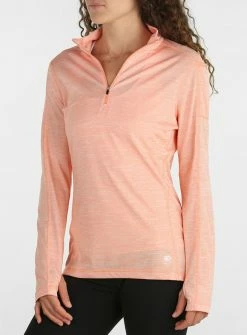 Straight Down Women's Megan Quarter Zip -Golf Sales Store straight down womens megan quarter zip blush 01 96723.1633115599
