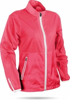 Sun Mountain Women's Cirrus Jacket -Golf Sales Store sun mountain womens cirrus jacket coral white 01 88466.1633100551
