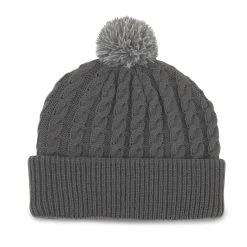 Titleist Cable Knit Pom Pom Beanie 15 Titleist Cable Knit Pom Pom Beanie -Golf Sales Store titleist cable knit pom pom beanie gray white 02 31891.1636747906