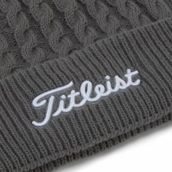Titleist Cable Knit Pom Pom Beanie 16 Titleist Cable Knit Pom Pom Beanie -Golf Sales Store titleist cable knit pom pom beanie gray white 03 11784.1636747907
