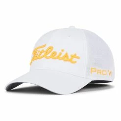 Titleist Tour Sports Mesh Hat -Golf Sales Store titleist tour sports mesh hat white mango 01 83919.1644606701