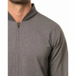 Travis Mathew Asheville Jacket -Golf Sales Store travis mathew asheville jacket heather grey pinstripe 04 08664.1636652903