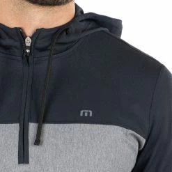 Travis Mathew Lantern Light Quarter Zip Hoodie -Golf Sales Store travis mathew lantern light quarter zip hoodie black 04 56124.1671651124