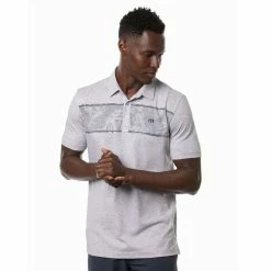 Travis Mathew Make Camp Polo 16 Travis Mathew Make Camp Polo -Golf Sales Store travis mathew make camp polo heather light grey 01 20732.1676590131